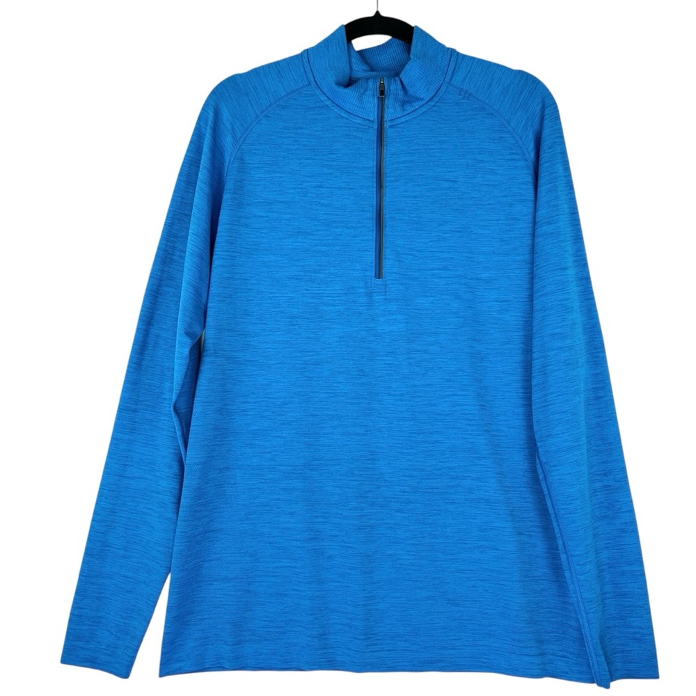 lululemon athletica Men's Bright Blue Half-Zip Pullover